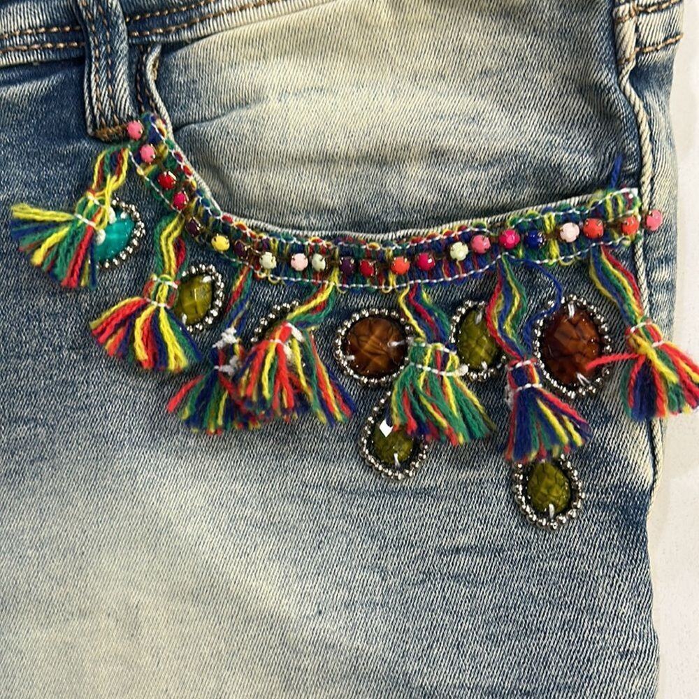 Chelsea & Violet Denim Jeweled Shorts - Sz 31 - NWT - Picture 6 of 7